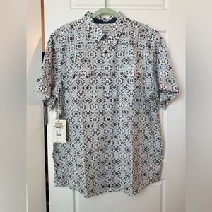NWT Cody James Men's Black and White Floral Casual Shirt